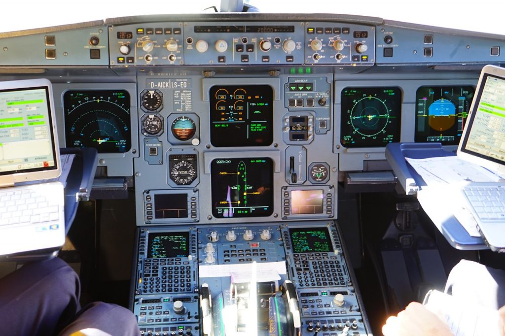 aircraft, cockpit, aviation